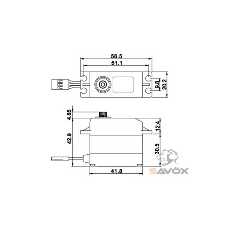 Savox Servo SW-0230MG Waterproof 8kg 0.13s Métal