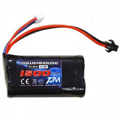 Batterie Li-ion 7.4 V 1500Ah pour Bateau RC Exocet 380 T2M T620/02