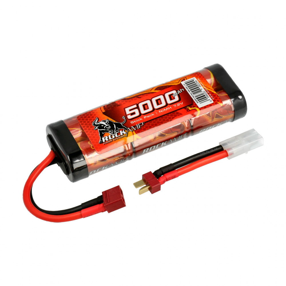 Batterie Ni-Mh 5000mAh 7.2V Tamiya + Dean (130x45x23mm)